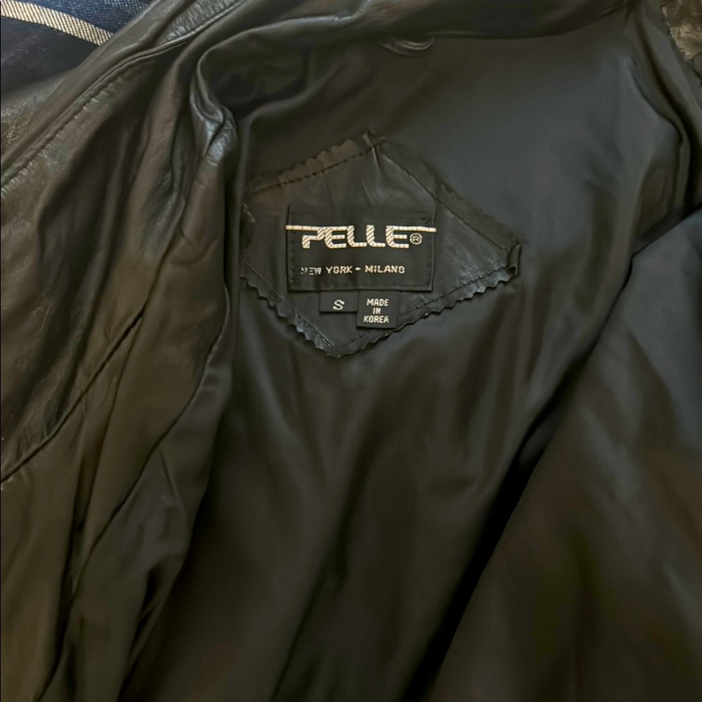 Black leather jacket